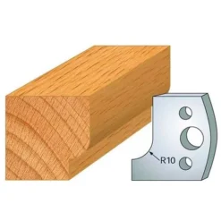 Jeu De 2 Fers Profilés Acier HT 40 mm N°013 Congé Rayon 10 mm - 800.013 - Leman | Porte-outils De Toupie