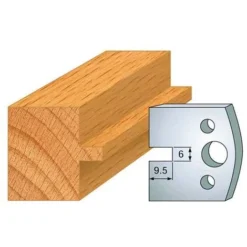 Jeu De 2 Fers Profilés Acier HT 40 mm N°017 Languette 6 mm - 800.017 - Leman | Porte-outils De Toupie