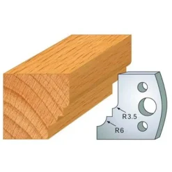 Jeu De 2 Fers Profilés Acier HT 40 mm N°019 1/4 De Rond à Talon - 800.019 - Leman | Porte-outils De Toupie