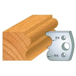 Jeu De 2 Fers Profilés Acier HT 40 mm N°028 Tore à Gorge - 800.028 - Leman | Porte-outils De Toupie