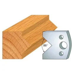 Jeu De 2 Fers Profilés Acier HT 40 mm N°034 Enture Mâle - 800.034 - Leman | Porte-outils De Toupie