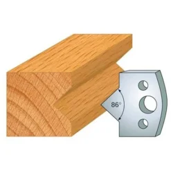 Jeu De 2 Fers Profilés Acier HT 40 mm N°035 Enture Femelle - 800.035 - Leman | Porte-outils De Toupie