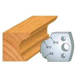 Jeu De 2 Fers Profilés Acier HT 40 mm N°061 Doucine et Congé - 800.061 - Leman | Porte-outils De Toupie