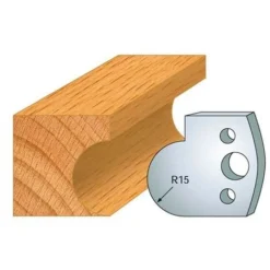 Jeu De 2 Fers Profilés Acier HT 40 mm N°065 Gorge 15 mm - 800.065 - Leman | Porte-outils De Toupie