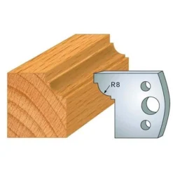 Jeu De 2 Fers Profilés Acier HT 40 mm N°067 1/4 De Rond - 800.067 - Leman | Porte-outils De Toupie