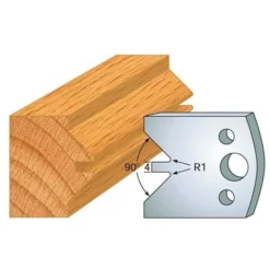 Jeu De 2 Fers Profilés Acier HT 40 mm N°071 Enture Femelle - 800.071 - Leman | Porte-outils De Toupie