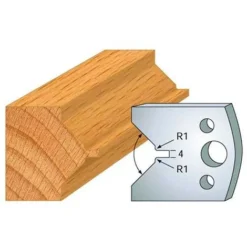 Jeu De 2 Fers Profilés Acier HT 40 mm N°072 Enture Mêle - 800.072 - Leman | Porte-outils De Toupie