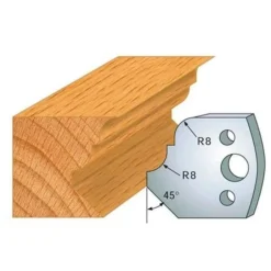 Jeu De 2 Fers Profilés Acier HT 40 mm N°073 Moulure Pinocchio - 800.073 - Leman | Porte-outils De Toupie