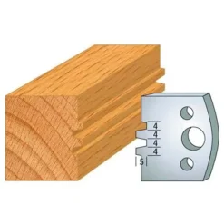 Jeu De 2 Fers Profilés Acier HT 40 mm N°075 Bouvetage - 800.075 - Leman | Porte-outils De Toupie