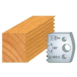 Jeu De 2 Fers Profilés Acier HT 40 mm N°077 Bouvetage - 800.077 - Leman | Porte-outils De Toupie