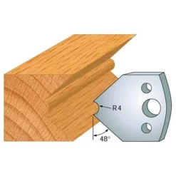 Jeu De 2 Fers Profilés Acier HT 40 mm N°080 Mouchette et Chanfrein - 800.080 - Leman | Porte-outils De Toupie