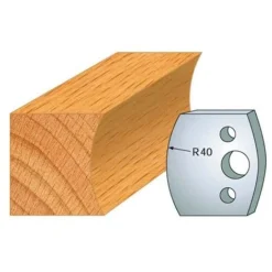 Jeu De 2 Fers Profilés Acier HT 40 mm N°087 Congé - 800.087 - Leman | Porte-outils De Toupie