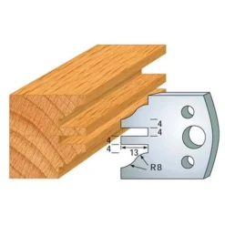 Jeu De 2 Fers Profilés Acier HT 40 mm N°097 - Profil & Contre-profil 800.097 - Leman | Porte-outils De Toupie