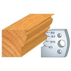 Jeu De 2 Fers Profilés Acier HT 40 mm N°101 Moulure Régence - 800.101 - Leman | Porte-outils De Toupie