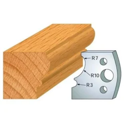 Jeu De 2 Fers Profilés Acier Ht. 40 Mm N°105 Louis XV - 800.105 - Leman | Porte-outils De Toupie