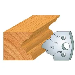 Jeu De 2 Fers Profilés Acier HT 40 mm N°126 Multi 1/4 De Rond - 800.126 - Leman | Porte-outils De Toupie