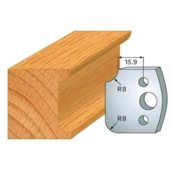 Jeu De 2 Fers Profilés Acier HT 40 mm N°174 Fer R.8 mm - 800.174 - Leman | Porte-outils De Toupie