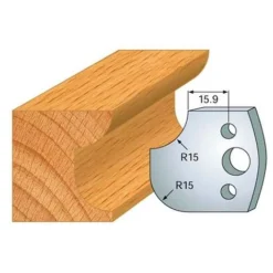 Jeu De 2 Fers Profilés Acier HT 40 mm N°177 Fer R.15 mm - 800.177 - Leman | Porte-outils De Toupie