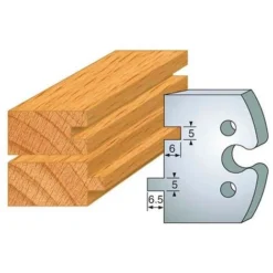 Jeu De 2 Fers Profilés Acier HT 50 mm N°201 Rainure-Languette - 855.201 - Leman | Porte-outils De Toupie