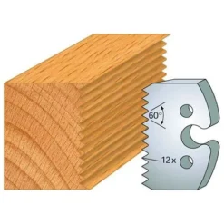 Jeu De 2 Fers Profilés Acier HT 50 mm N°203 Enture Multiple 4 mm - 855.203 - Leman | Porte-outils De Toupie