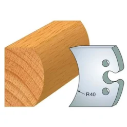 Jeu De 2 Fers Profilés Acier HT 50 mm N°215 Rayon 40 mm - 855.215 - Leman | Porte-outils De Toupie