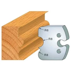 Jeu De 2 Fers Profilés Acier HT 50 mm N°221 Tore à Gorge - 855.221 - Leman | Porte-outils De Toupie