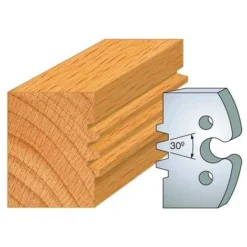 Jeu De 2 Fers Profilés Acier HT 50 mm N°246 Trapèze Double - 855.246 - Leman | Porte-outils De Toupie