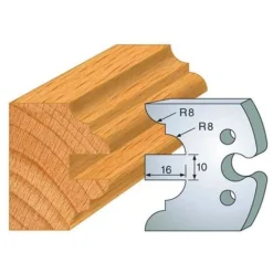 Jeu De 2 Fers Profilés Acier HT 50 mm N°251 - Double Parement - 855.251 - Leman | Porte-outils De Toupie
