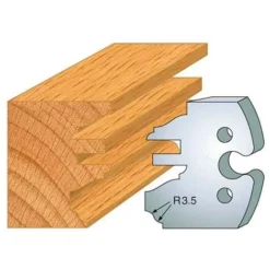 Jeu De 2 Fers Profilés Acier HT 50 mm N°258 Profil-Contre-Profil Rustique - 855.258 - Leman | Porte-Outils De Toupie