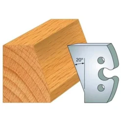 Jeu De 2 Fers Profilés Acier HT 50 mm N°259 Chanfrein 20° - 855.259 - Leman | Porte-outils De Toupie