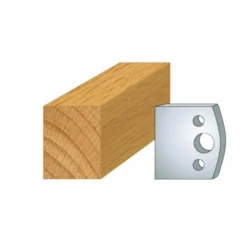 Leman - Jeu de 2 Contre-fers Profilés Ht. 40 mm N°000 pour Porte-outils de Toupie