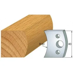 Leman - Jeu de 2 Contre-fers Profilés HT.40 mm N°008 pour Porte-outils de Toupie