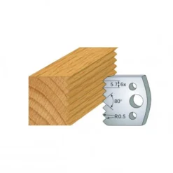 Leman - Jeu De 2 Contre-fers Profilés Ht.40 Mm N°077 pour Porte-outils De Toupie