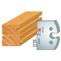 Leman - Jeu de 2 Contre-fers Profilés HT.50 mm N°201 pour Porte-outils de Toupie