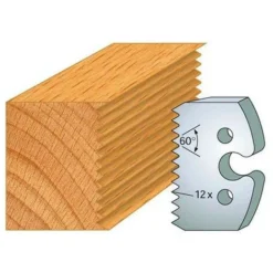 Leman - Jeu de 2 Contre-fers Profilés HT.50 mm N°203 pour Porte-outils de Toupie