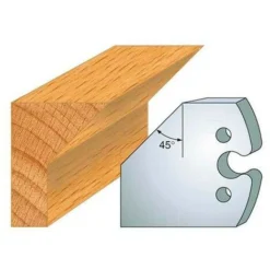 Leman - Jeu de 2 Contre-fers Profilés HT.50 mm N°205 pour Porte-outils de Toupie