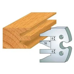 Leman - Jeu de 2 Contre-fers Profilés HT.50 mm N°232 pour Porte-outils de Toupie