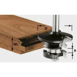 FESTOOL Fraise Contre-profil Pour Languette HW S8 D43/21 A/KL-491130 - Fraise Pour Défonceuse, Affleureuse Et Toupie