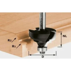 FESTOOL Fraise Multi-profils HW S8 D36,7/R6/R6-491031 - Fraise pour Défonceuse, Affleureuse et Toupie