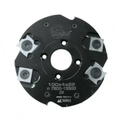 Leman - Porte-outils à Rainer pour Assemblage à Lamelle D.100 x 3,96 x Al.22 mm Dents 4V4 - Porte-outils De Toupie