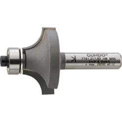 Fraise à Arrondir GUHDO pour Bois - Ø 38,1 mm, Rayon 12,7 mm - Outil Professionnel pour Défonceuse, Affleureuse et Toupie