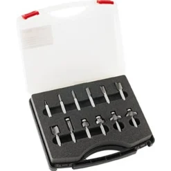 GUHDO Jeu de 12 Défonceuses à Main pour Outil à Bois - Fraises pour Défonceuse, Affleureuse et Toupie