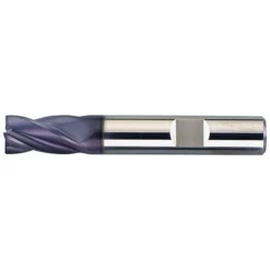 Fraise Cylindrique Courte 4 Dents en Carbure Monobloc TiAIN - Ø 4,0 mm, Long. Totale 54 mm, Long. Coupe 8 mm