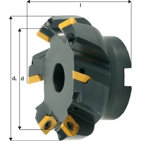 FP Fraise à Surfacer à 45° Arrosage Interne, Ø 40 mm, 3 Dents, Ø Perçage 16 mm, Ø D1 53 mm - Porte-outils De Toupie 3 FP Fraise à Surfacer à 45° Arrosage Interne, Ø 40 mm, 3 Dents, Ø Perçage 16 mm, Ø D1 53 mm - Porte-outils De Toupie