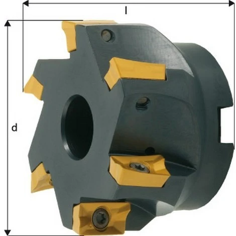 Fraise à Surfacer-Dresser à 90° APKT 1604 - Ø 40 mm, 4 Dents, Arrosage Central - Pour Défonceuse, Affleureuse et Toupie 3 Fraise à Surfacer-Dresser à 90° APKT 1604 - Ø 40 mm, 4 Dents, Arrosage Central - Pour Défonceuse, Affleureuse et Toupie
