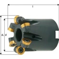 FP Fraise à Copier à Arrosage Interne - Ø 52 mm, 5 Dents, Ø 40 mm, Ø Perçage 22 mm - Porte-outils De Toupie