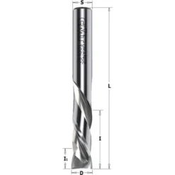 CMT ORANGE TOOLS 190.513.11 Fraise Hélicoïdale Z2+2 HM DR D=3/8X7/8 S=3/8 pour Défonceuse, Affleureuse et Toupie -Toupie Soldes 14845670 2