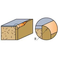 CMT ORANGE TOOLS 938.167.61 Fraise à Arrondir DP S=8 D=16.7X8X53 R2 DR pour Défonceuse, Affleureuse et Toupie -Toupie Soldes 14845849 2