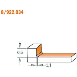 CMT ORANGE TOOLS 922.034.11 Fraise à Rainurer D=52x6.5x83.5 pour Défonceuse, Affleureuse et Toupie -Toupie Soldes 14846016 4