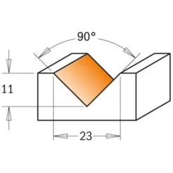 CMT ORANGE TOOLS 665.200.11 Fraise à Rainurer en V 90° HW Z2 S=8 D=17x8.5x53 DR pour Défonceuse, Affleureuse et Toupie 7 CMT ORANGE TOOLS 665.200.11 Fraise à Rainurer en V 90° HW Z2 S=8 D=17x8.5x53 DR pour Défonceuse, Affleureuse et Toupie -Toupie Soldes 14846038 3